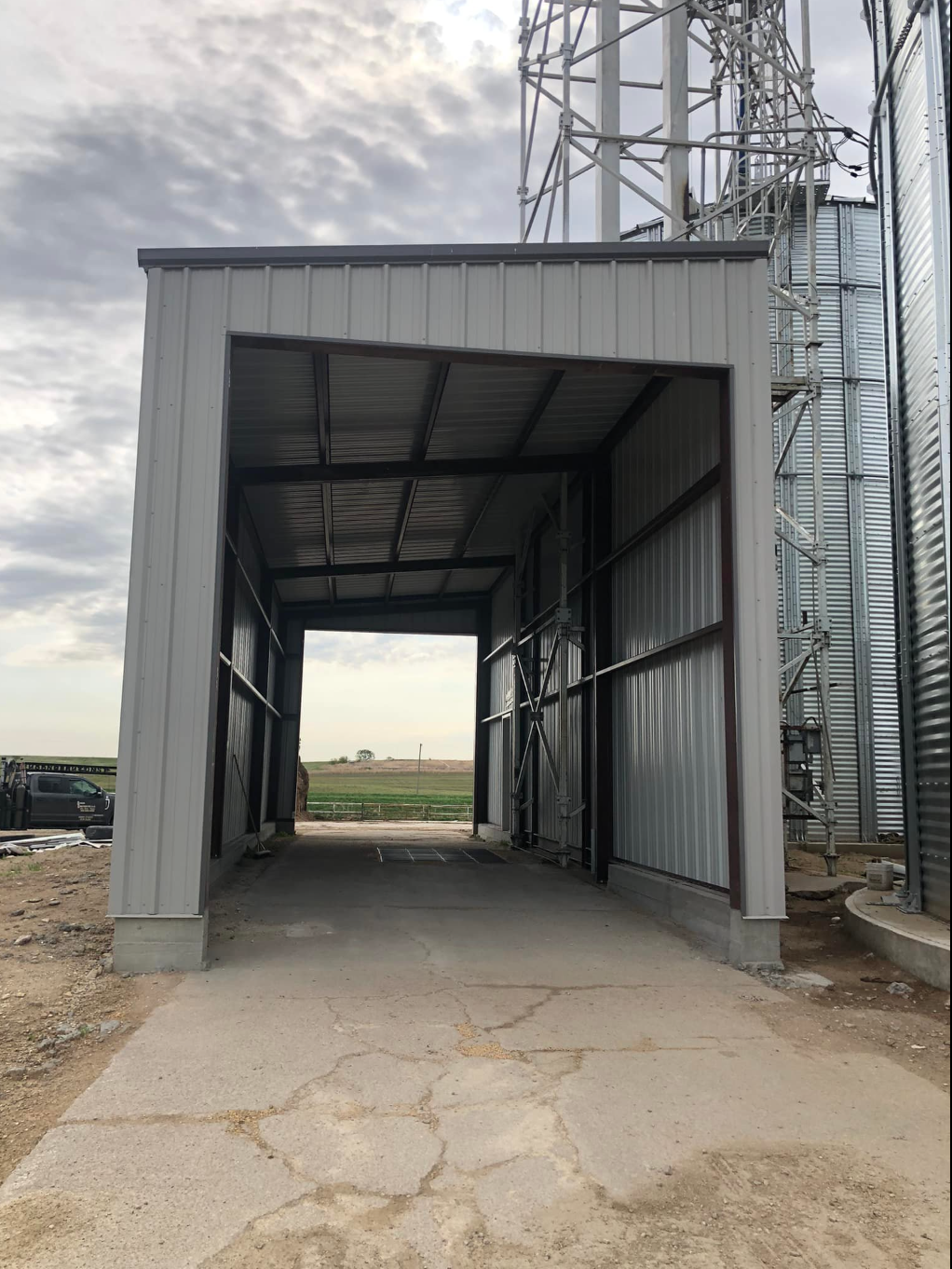 Outside view of a metal building